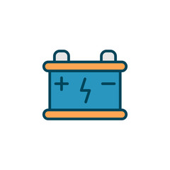 Car battery vector icon sign symbol