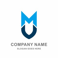 Monogram Letter M & V Business Company Vector Logo Design