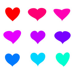 hearts of different colors, Valentine's day