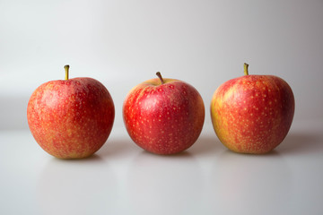 red apples isolated on white background