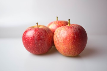 red apples isolated on white background