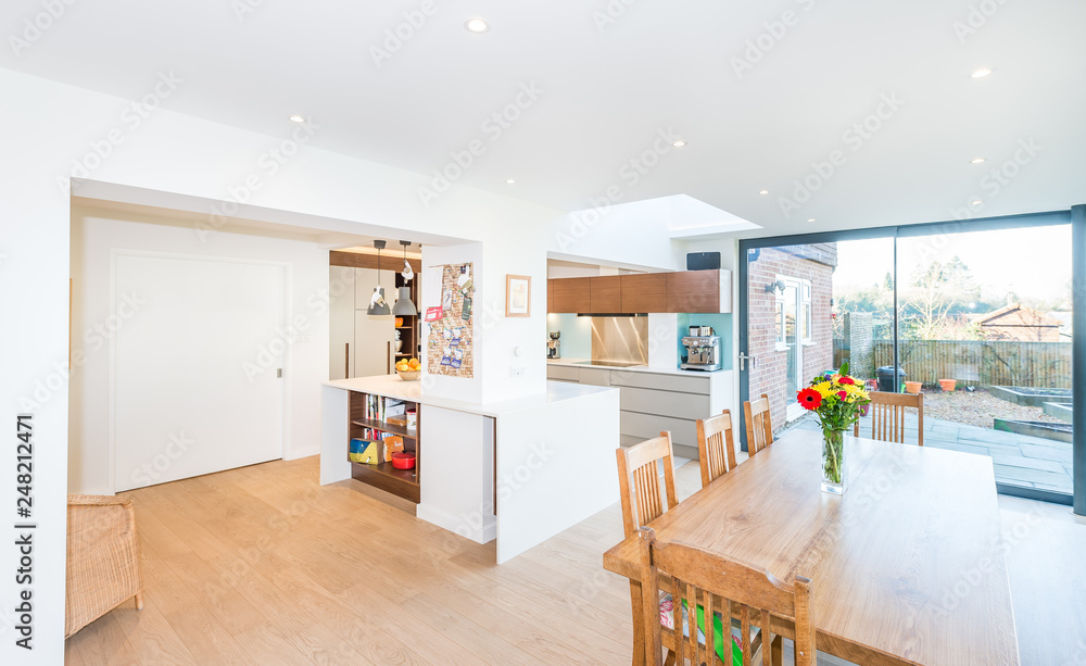 Wall mural interior of modern kitchen