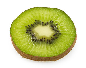 kiwi slice isolated on white background