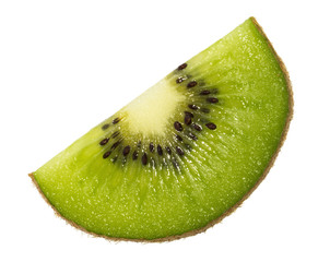 kiwi slice isolated on white background