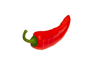 Red pepper (cayenne) isolated on white background (without shadow)