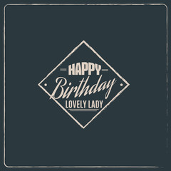 Minimalistic birthday quote typographical background . Vector set  with hand drawn elements and illustration of pie and cake. Template for poster card and banner.