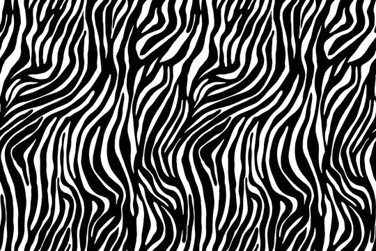 Vector animal print. Zebra ornament. Seamless pattern