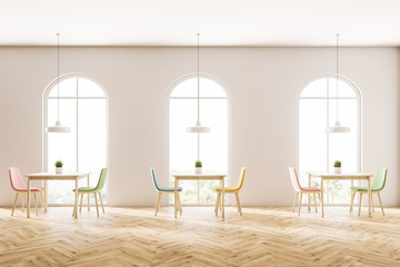 Interior of arched cafe