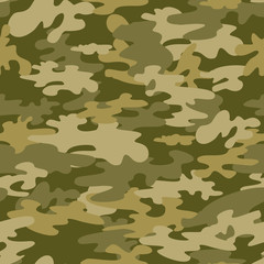 Fototapeta premium Texture military camouflage seamless pattern. Abstract army and hunting masking ornament.