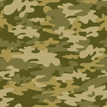 Texture military camouflage seamless pattern. Abstract army and hunting masking ornament.