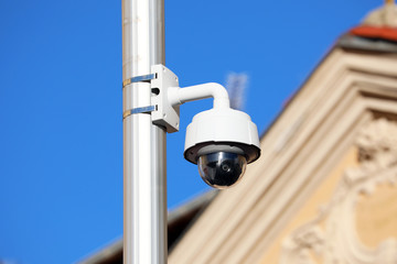 Dome Type Camera In City Center