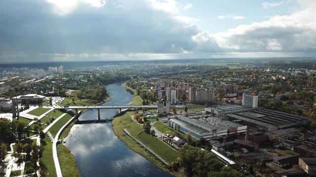 Autumn landscape in the city of Vitebsk