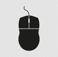 computer mouse  - black vector icon