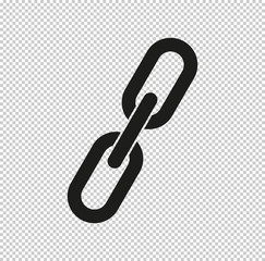 Link; single  - black vector icon