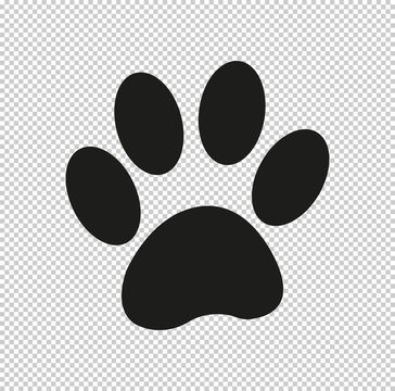 paw  - black vector icon
