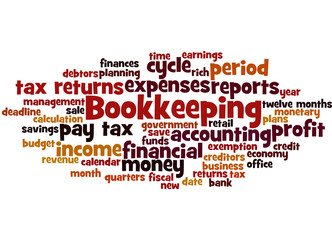 Bookkeeping word cloud concept 2