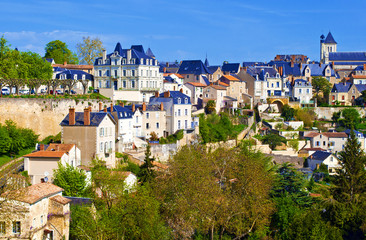 View on a small town of Thouars