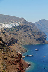 view of santorini island greece