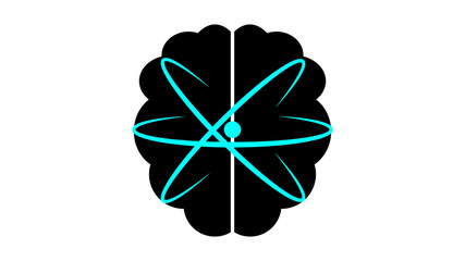 Artificial intelligence icon. Brain logo vector design
