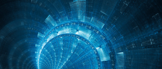 Blue new futuristic technology banner abstract background