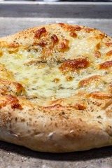 Homemade garlic pizza