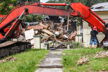 Knocking down a house that is beyond repair