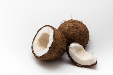 Coconut isolated on white background