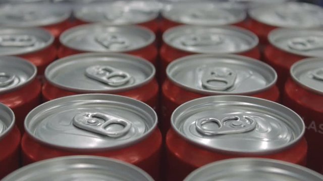 pack of soda cans close up