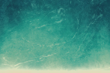 old blue background design with grunge texture and faded white border in a distressed vintage illustration that has blank copyspace