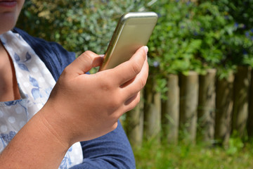 woman using smart phone