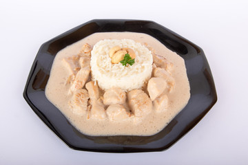 Sauté à la crête et riz
