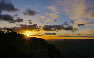 Obraz premium Sonnenuntergang am Grand Canyon South Rim