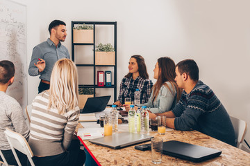 Team meeting in the office