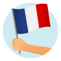 France flag in hand