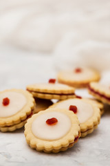 Empire shortbread sandwich cookies