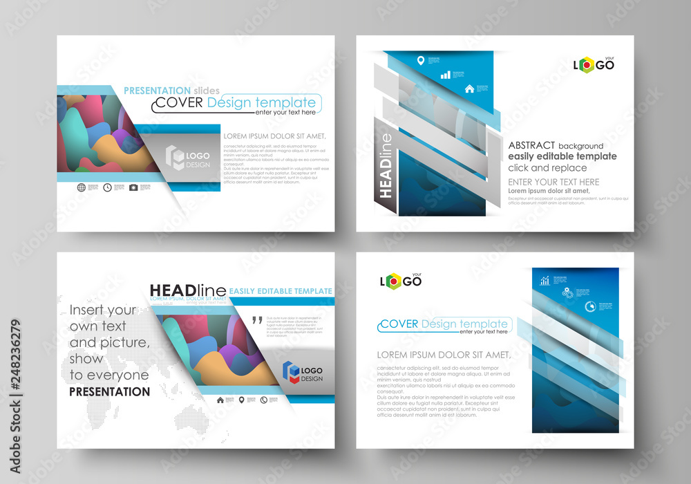 Poster business templates for presentation slides. easy editable layouts in flat style, vector illustration