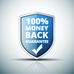 100% Money Back Guarantee shield