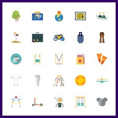 25 leisure icon. Vector illustration leisure set. swing and koala icons for leisure works
