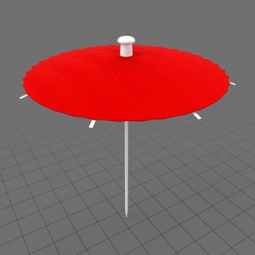 Open cocktail umbrella