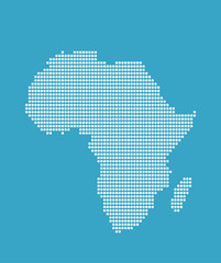 Dotted Africa Map Illustration