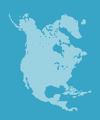Obraz premium Dotted North America Map Illustration