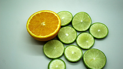 orange and lemon photoshoot
