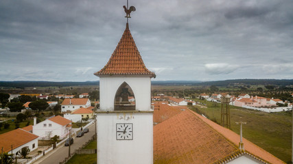 Church religion concept image. In Couco, Coruche, Portugal.