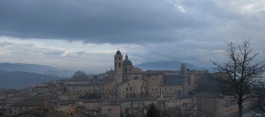 Obraz premium Urbino landscape, view from upper point, Italy