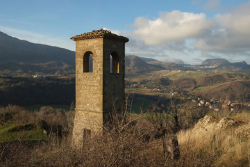 Medieval Pietrarubbia, Italy Campanile in