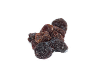 bunch of raisin, fiber source, isolated on white background