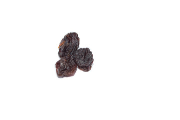 raisin, fiber source, isolated on white background