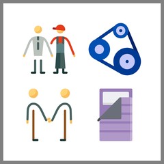 4 lifestyle icon. Vector illustration lifestyle set. friendship and belt icons for lifestyle works