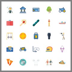 25 leisure icon. Vector illustration leisure set. listen to song and pants icons for leisure works
