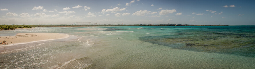 Panoramic view of the coastline in Cayo Coco, Cuba